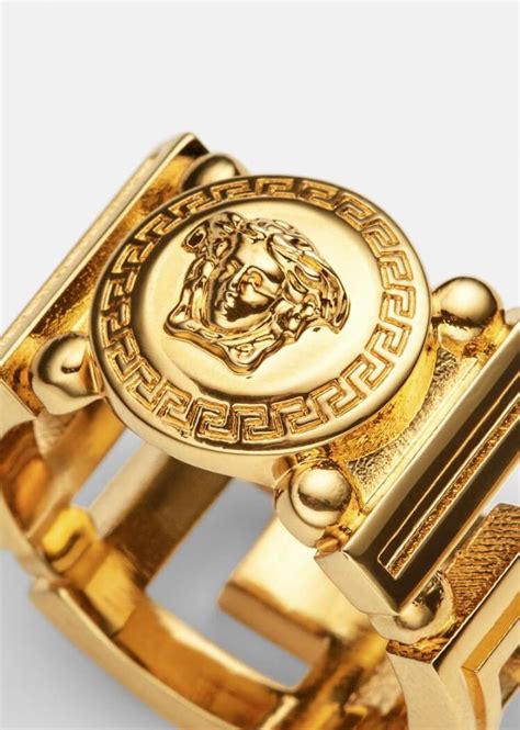 versace greca logo ring|Versace rings for women.